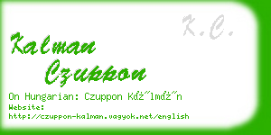 kalman czuppon business card